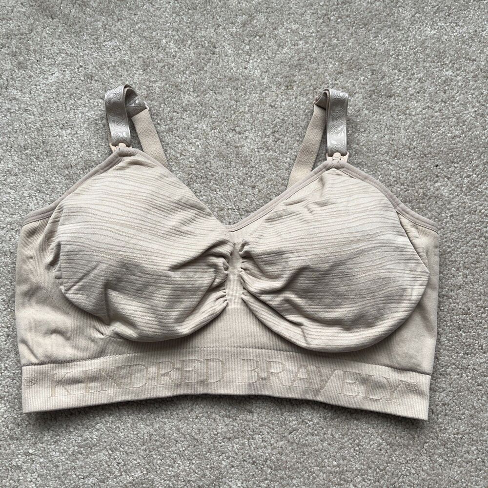 Kindred Bravely Nursing Bra Medium Busty Tan Sublime Seamless Hands Free Pump
